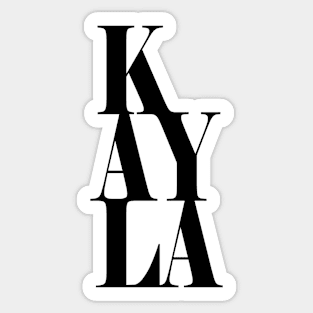 Kayla Girls Name Bold Font Sticker